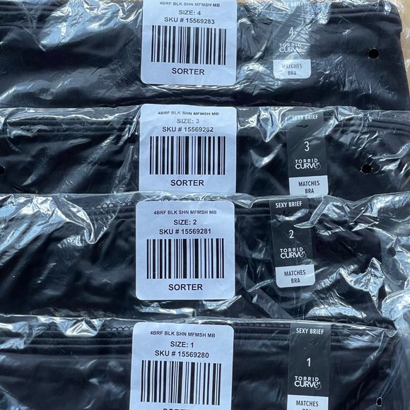 Torrid NEW Microfiber & Mesh Shiny Black Brief Panties Sizes 2X,3X,4X Available - Picture 4 of 5